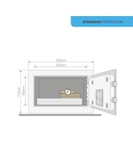 Trezor Yale YSV/170/DB2 Value, mini, čierny
