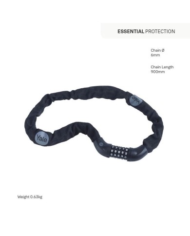 Zámok Yale YCHC0/6/90/2, na bicykel, číselný kód, 900 mm