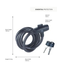 Zámok Yale YCK0/12/200/2, na bicykel, na kľúč, 2000 mm