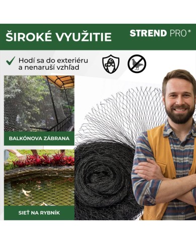 Sieť Strend Pro, 2x5 m, oko 25 mm, proti vtákom, PE