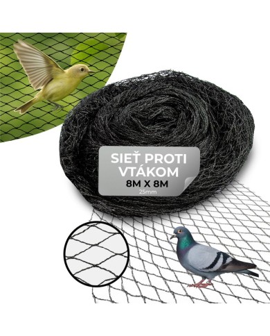 Sieť Strend Pro, 8x8 m, oko 25 mm, proti vtákom, PE