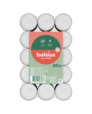 Sviečka Bolsius, čajová, 6 hod., biela, bal. 30 ks