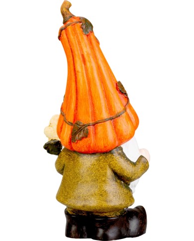 Dekorácia MagicHome Nature, Trpaslík so slnečnicou, polyresin, 20x14x41 cm