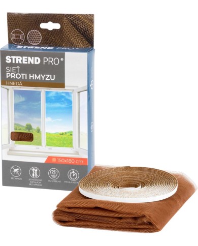 Sieť FlyScreen3 150x180 cm, proti hmyzu a komárom, na okno, hnedá PE