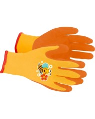 Rukavice Strend Pro, detské, dievčenské, so včielkou, oranžové, záhradné, s blistrom, veľ. 5
