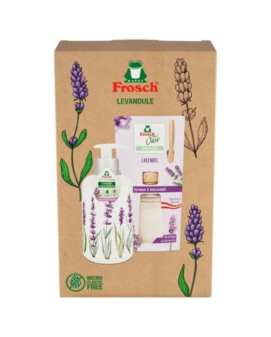 Súprava darčeková Frosch, levanduľa, difúzer a tekuté mydlo, 90 ml + 300 ml