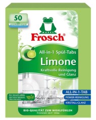 Tablety Frosch EKO, Všetko v 1, do umývačky riadu, citrón, 50 tabliet, ALL in 1