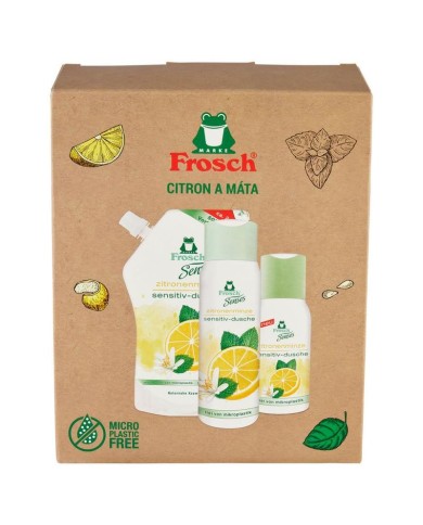 Súprava darčeková Frosch, citrón a mäta, 50 ml + 300 ml + 500 ml