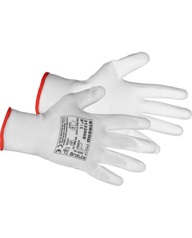 Rukavice ST BROTULA White 09/L, záhradné, biele, s blistrom