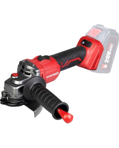 Brúska Worcraft CAG-S20LiBS-115 ShareSYS, 115 mm, uhlová, s reguláciou otáčok, 20V Li-ion, bezuhlíková