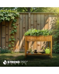 Záhon Strend Pro Garden, 89x33x76 cm, so spodnou policou, drevo, vyvýšený, s nohami
