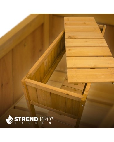 Záhon Strend Pro Garden, 89x33x76 cm, so spodnou policou, drevo, vyvýšený, s nohami