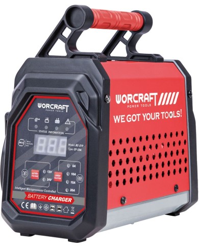 Nabíjačka autobatérií Worcraft BC-219, 12/24 V, 20 A
