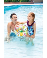 Lopta Intex® 59040NP Lively Print, plážová, detská, nafukovacia, do vody, mix dizajnov, 51 cm