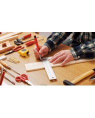 Ceruzka Strend Pro Premium, so sponou, oceľová špička, tesárska, značkovač so strúhadlom, so 6 tuhami, set