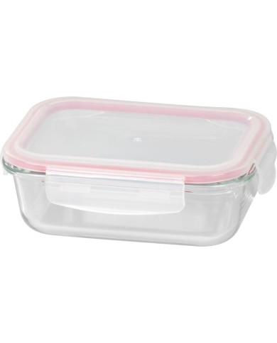 Dóza MagicHome, obdĺžniková, 650 ml, s vekom, Clip, sklenená