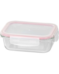 Dóza MagicHome, obdĺžniková, 650 ml, s vekom, Clip, sklenená