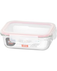 Dóza MagicHome, obdĺžniková, 650 ml, s vekom, Clip, sklenená