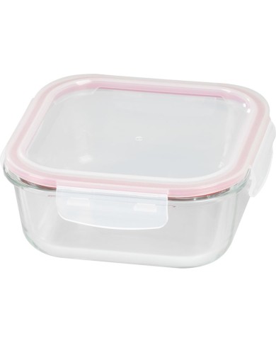 Dóza MagicHome, štvorcová, 1200 ml, s vekom, Clip, sklenená