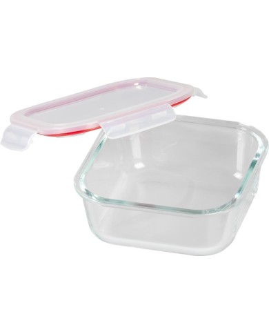 Dóza MagicHome, štvorcová, 1200 ml, s vekom, Clip, sklenená