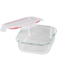 Dóza MagicHome, štvorcová, 1200 ml, s vekom, Clip, sklenená