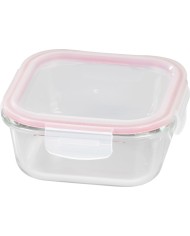 Dóza MagicHome, štvorcová, 800 ml, s vekom, Clip, sklenená