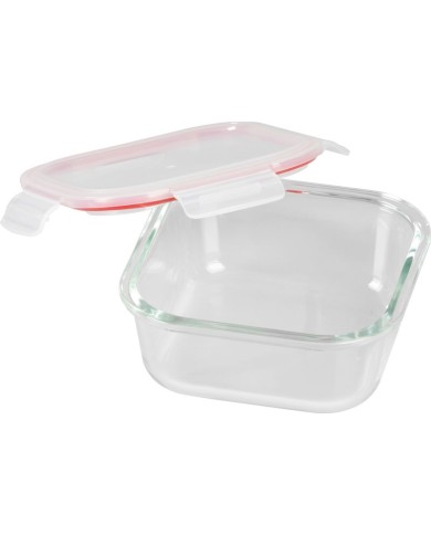 Dóza MagicHome, štvorcová, 800 ml, s vekom, Clip, sklenená