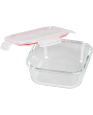 Dóza MagicHome, štvorcová, 800 ml, s vekom, Clip, sklenená