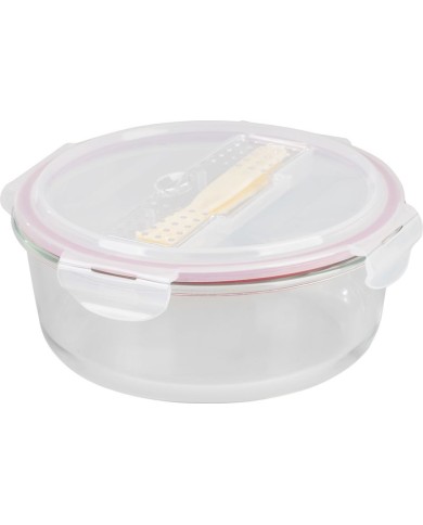 Dóza MagicHome, okrúhla, 1200 ml, s vekom, s príborom, Clip