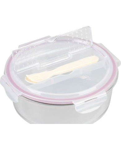 Dóza MagicHome, okrúhla, 1200 ml, s vekom, s príborom, Clip