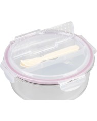 Dóza MagicHome, okrúhla, 1200 ml, s vekom, s príborom, Clip