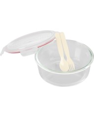 Dóza MagicHome, okrúhla, 1200 ml, s vekom, s príborom, Clip