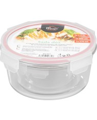 Dóza MagicHome, sada 3 ks, sklenená, sklo, okrúhla, s vekom, 370/800/1500 ml