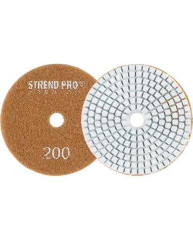 Kotúč Strend Pro Premium P200, 100 mm, leštiaci, diamantový, suchý zips, za mokra leštenie brúsenie