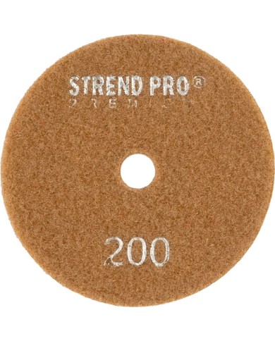 Kotúč Strend Pro Premium P200, 100 mm, leštiaci, diamantový, suchý zips, za mokra leštenie brúsenie