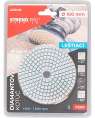 Kotúč Strend Pro Premium P200, 100 mm, leštiaci, diamantový, suchý zips, za mokra leštenie brúsenie
