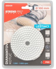 Kotúč Strend Pro Premium P50, 100 mm, leštiaci, diamantový, suchý zips, za mokra leštenie brúsenie