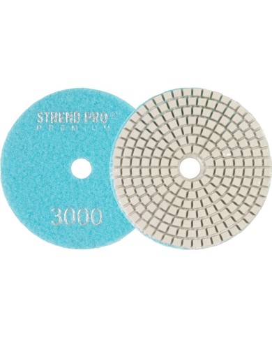 Kotúč Strend Pro Premium P3000, 100 mm, leštiaci, diamantový, suchý zips, za mokra leštenie brúsenie