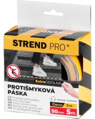 Páska Strend Pro, 50 mm, L-5 m, lepiaca, protišmyková, extra odolná, čierno/žltá