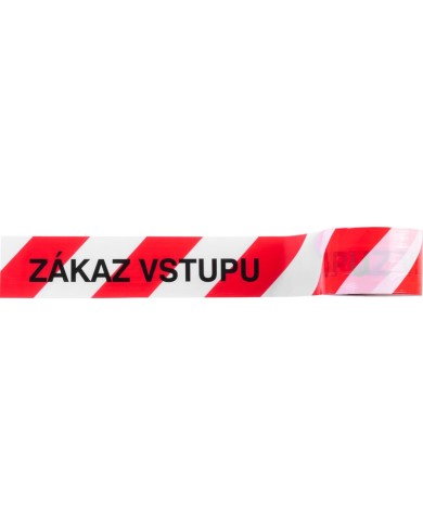 Páska Strend Pro, 80 mm, L-250 m, výstražná, červená/biela "ZÁKAZ VSTUPU"