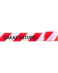 Páska Strend Pro, 80 mm, L-250 m, výstražná, červená/biela "ZÁKAZ VSTUPU"