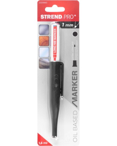 Značkovač Strend Pro, hĺbkový, čierny, extra dlhý hrot