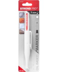 Značkovač Strend Pro, hĺbkový, biely, extra dlhý hrot