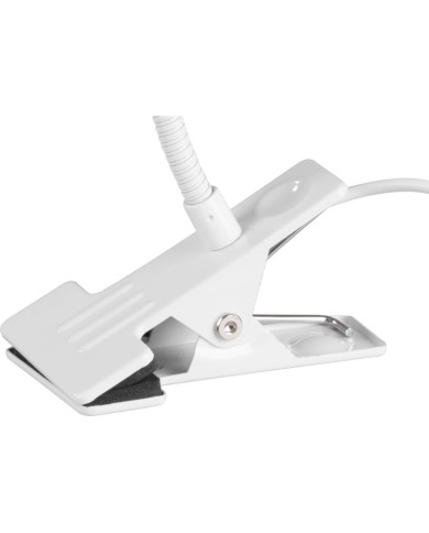 Lampa Strend Pro, stolná, s klipsou na uchytenie, Alu, biela, USB, 41 cm