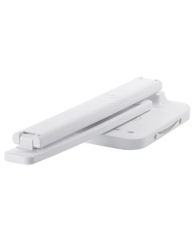 Lampa Strend Pro, stolná, LED, bezdrôtové nabíjanie, voľba intenzity svetla, s displejom, hodiny, budík, teplomer, 4 W, biela