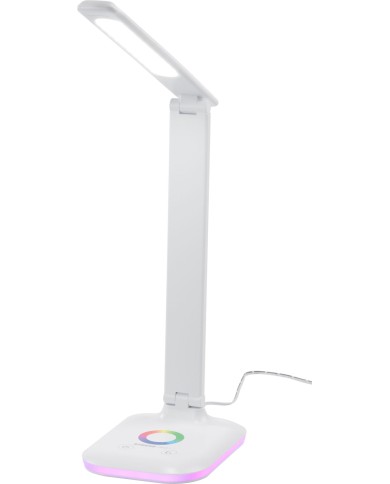 Lampa Strend Pro, stolná, dotykové ovládanie, stmievanie, RGB, podsvietený podstavec, 4 W, biela