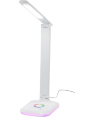 Lampa Strend Pro, stolná, dotykové ovládanie, stmievanie, RGB, podsvietený podstavec, 4 W, biela