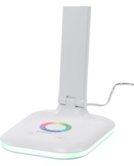 Lampa Strend Pro, stolná, dotykové ovládanie, stmievanie, RGB, podsvietený podstavec, 4 W, biela