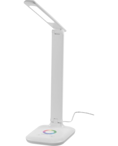Lampa Strend Pro, stolná, dotykové ovládanie, stmievanie, RGB, podsvietený podstavec, 4 W, biela