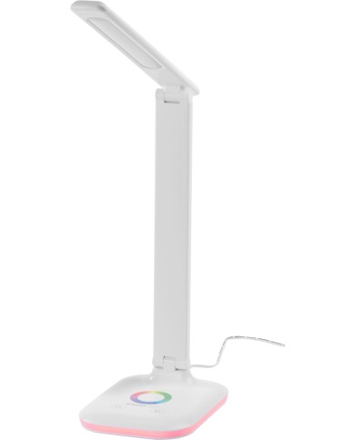 Lampa Strend Pro, stolná, dotykové ovládanie, stmievanie, RGB, podsvietený podstavec, 4 W, biela